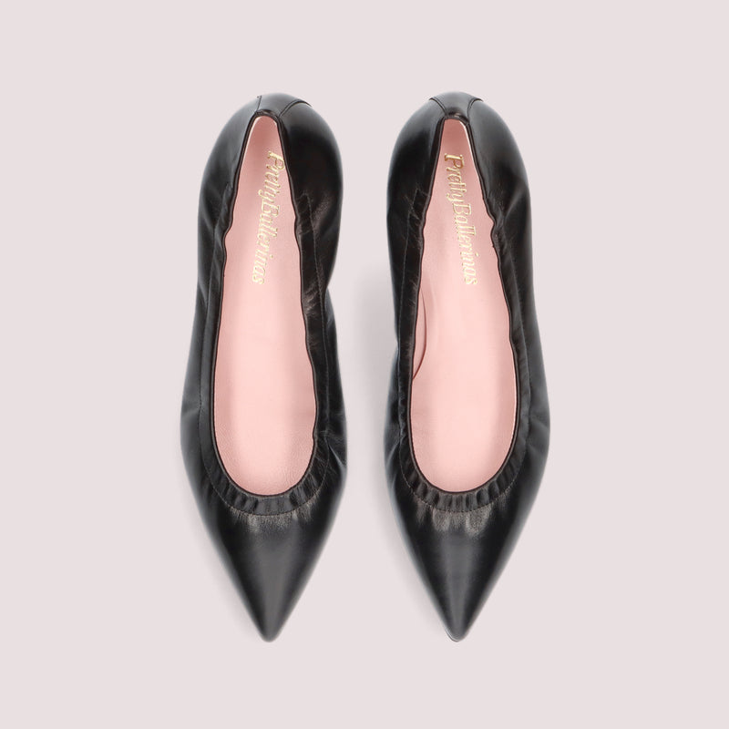 TACO CUERO NEGRO KITTEN  HEEL