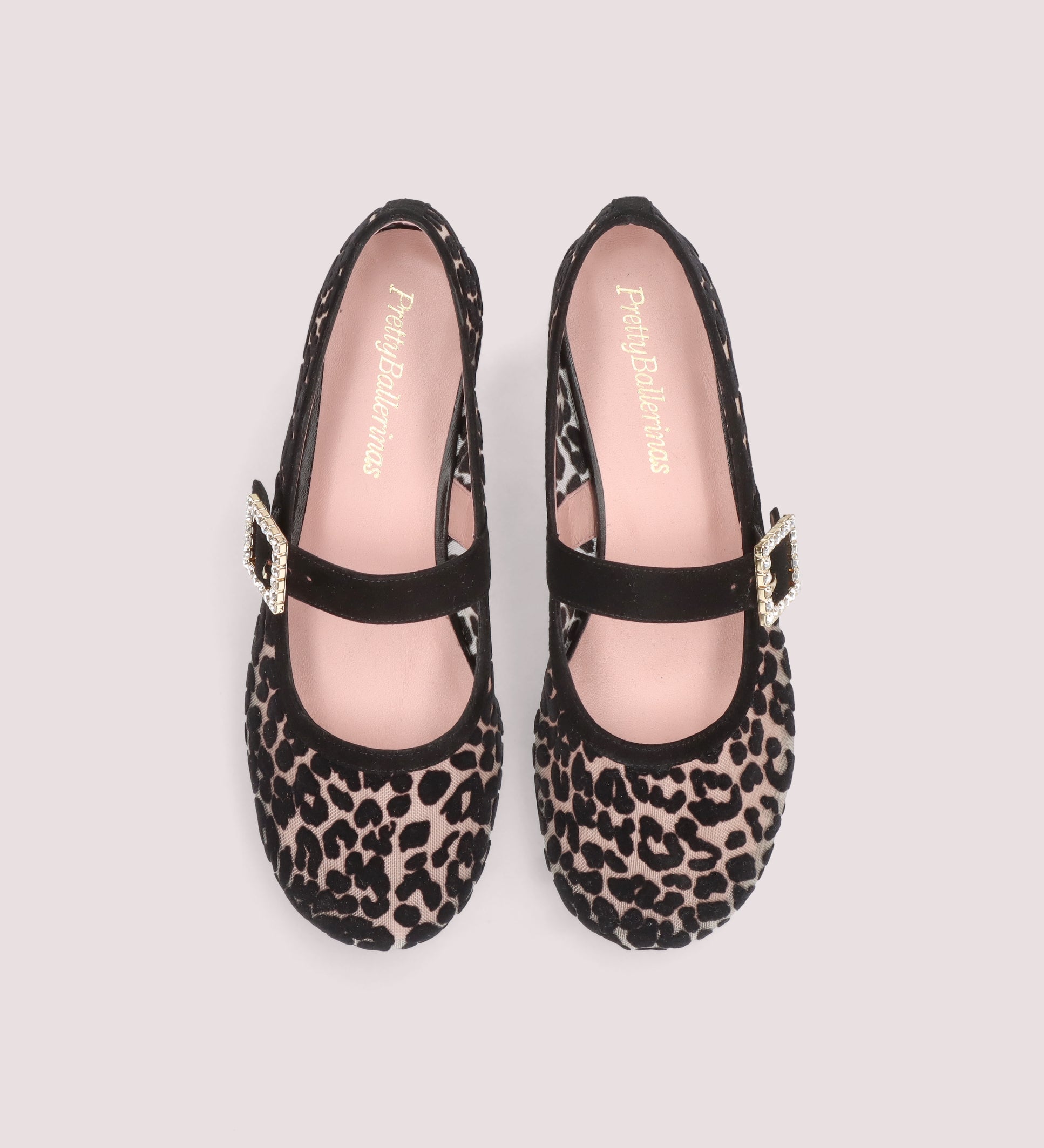 BALLERINAS NEGRAS BASILE DE LEOPARDO