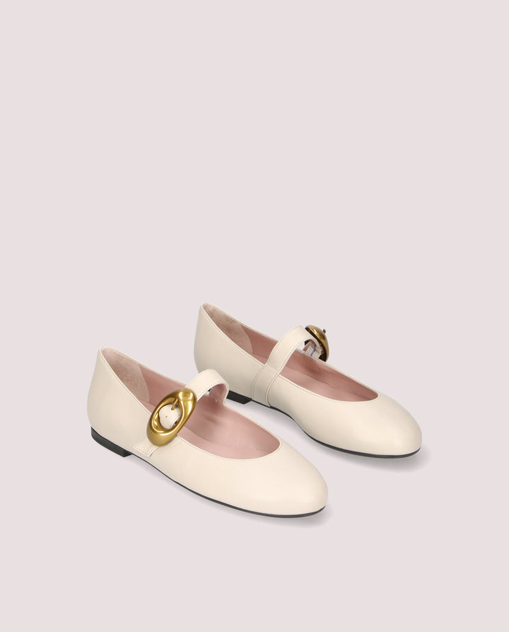 BALLERINAS NICOLE BLANCO PIEL