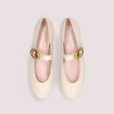 BALLERINAS NICOLE BLANCO PIEL