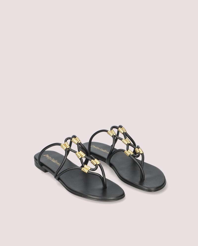 SANDALIAS DE MACRAMÉ JUDY NEGRO