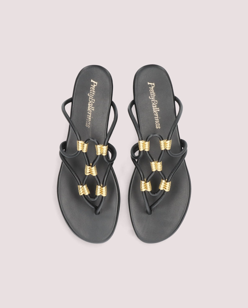 SANDALIAS DE MACRAMÉ JUDY NEGRO