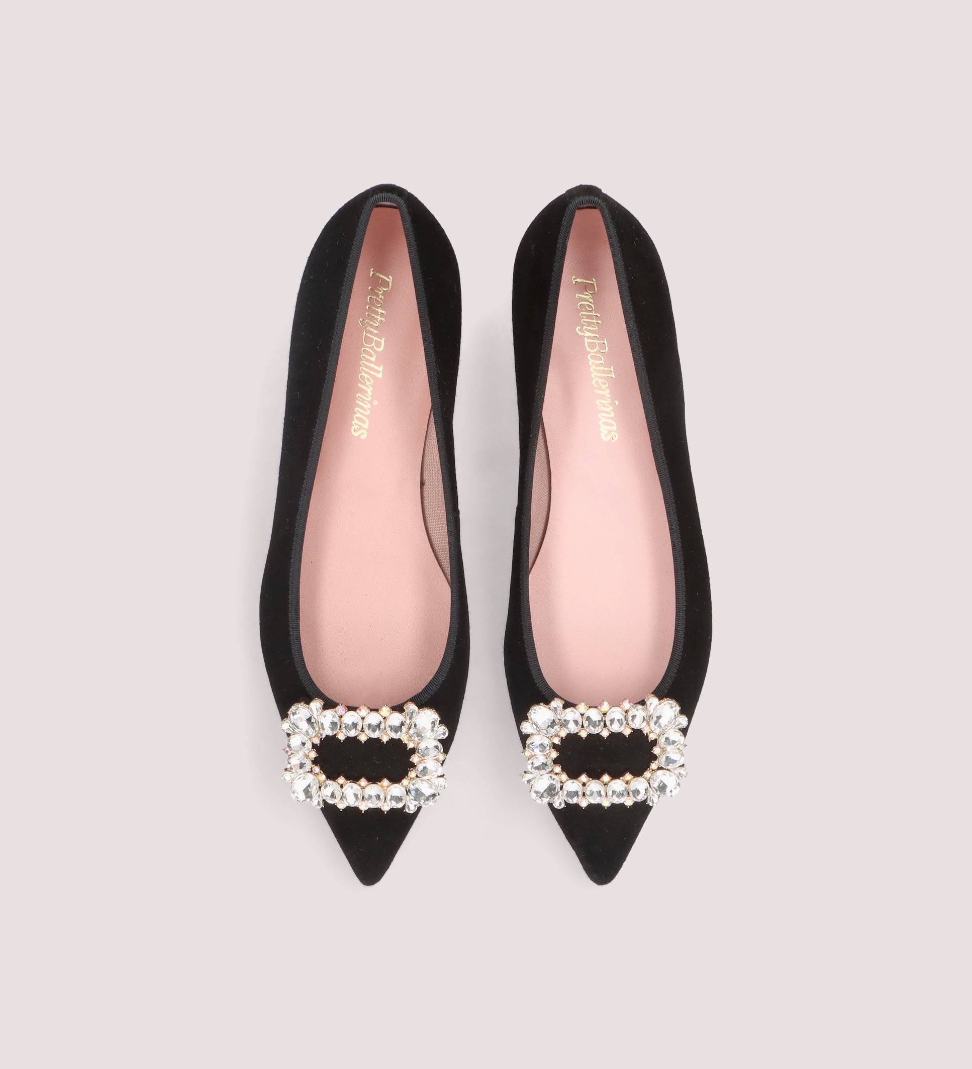 BALLERINAS NEGRAS ANGELIS CON CRISTALES