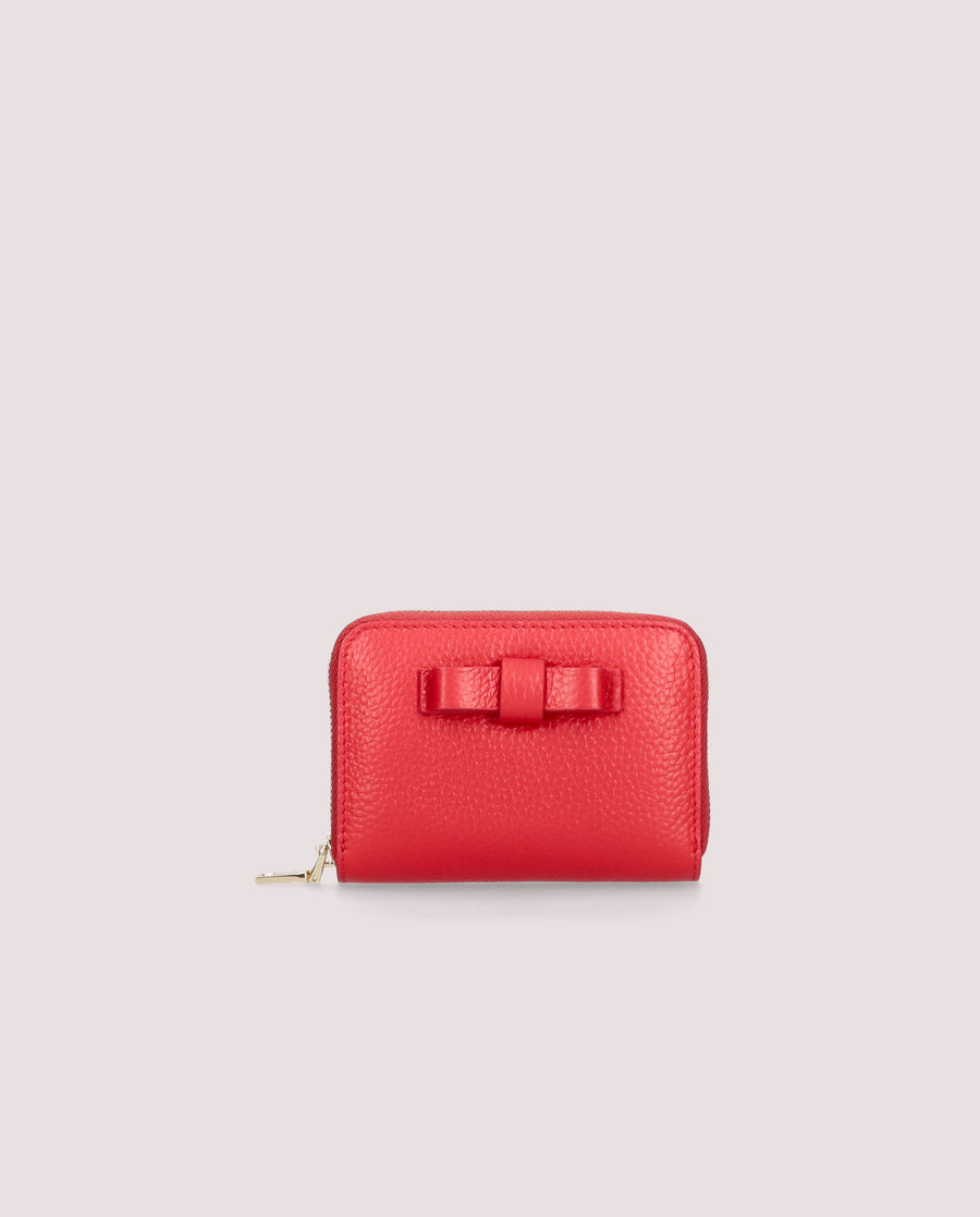 MONEDERO PIEL SOPHY ROJO