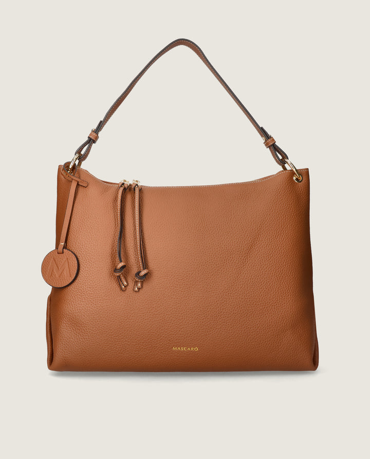 PEBBLE LEATHER CAMEL LARGE