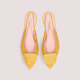 BALLERINAS DESTALONADAS COTON AMARILLO