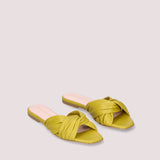 SANDALIAS VERDE PISTACHO COTON