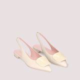BALLERINAS DESTALONADAS COTON MARFIL