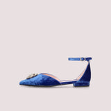 BALLERINAS DE TERCIOPELO AFRODITE AZUL
