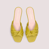 SANDALIAS VERDE PISTACHO COTON