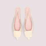 BALLERINAS DESTALONADAS COTON MARFIL