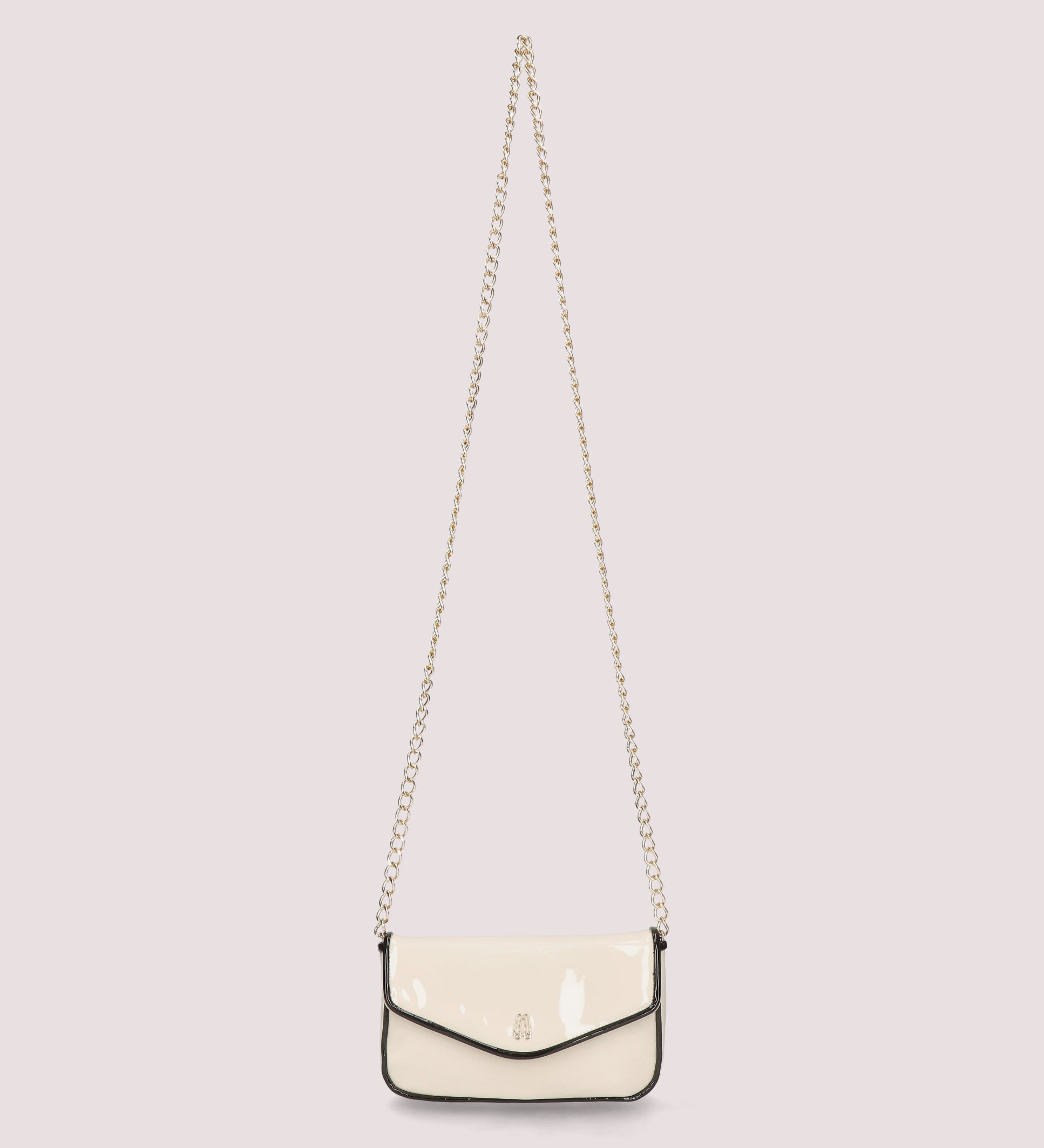 BOLSO MARFIL Y NEGRO SHADE DE CHAROL